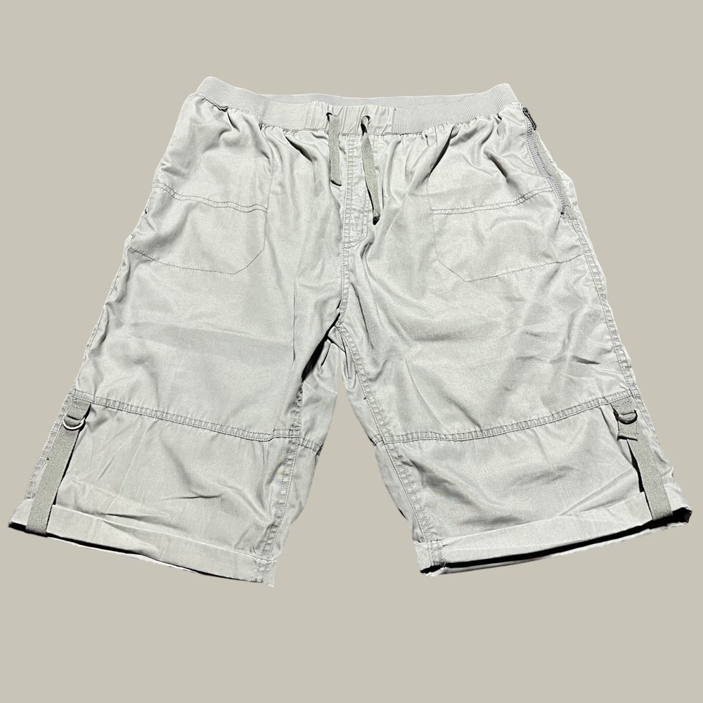 Swiss Cross Original Trailblazer Gray Cargo Shorts Men 3XL Elastic Waist Utility